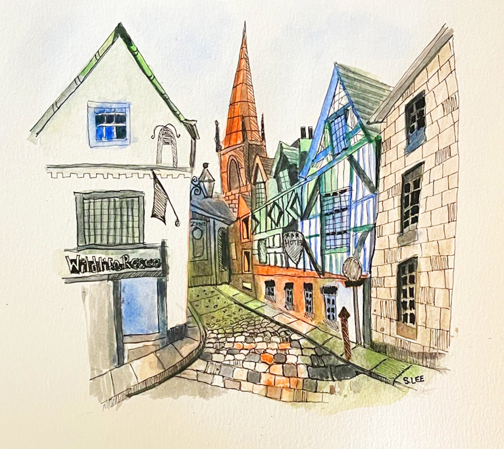 Church Street, Watercolor