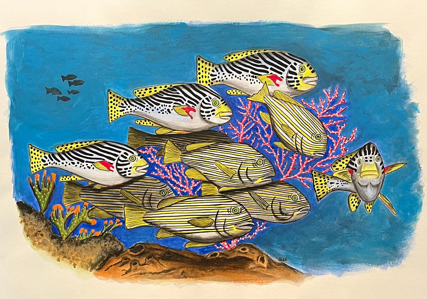 Reef Fish, Watercolor