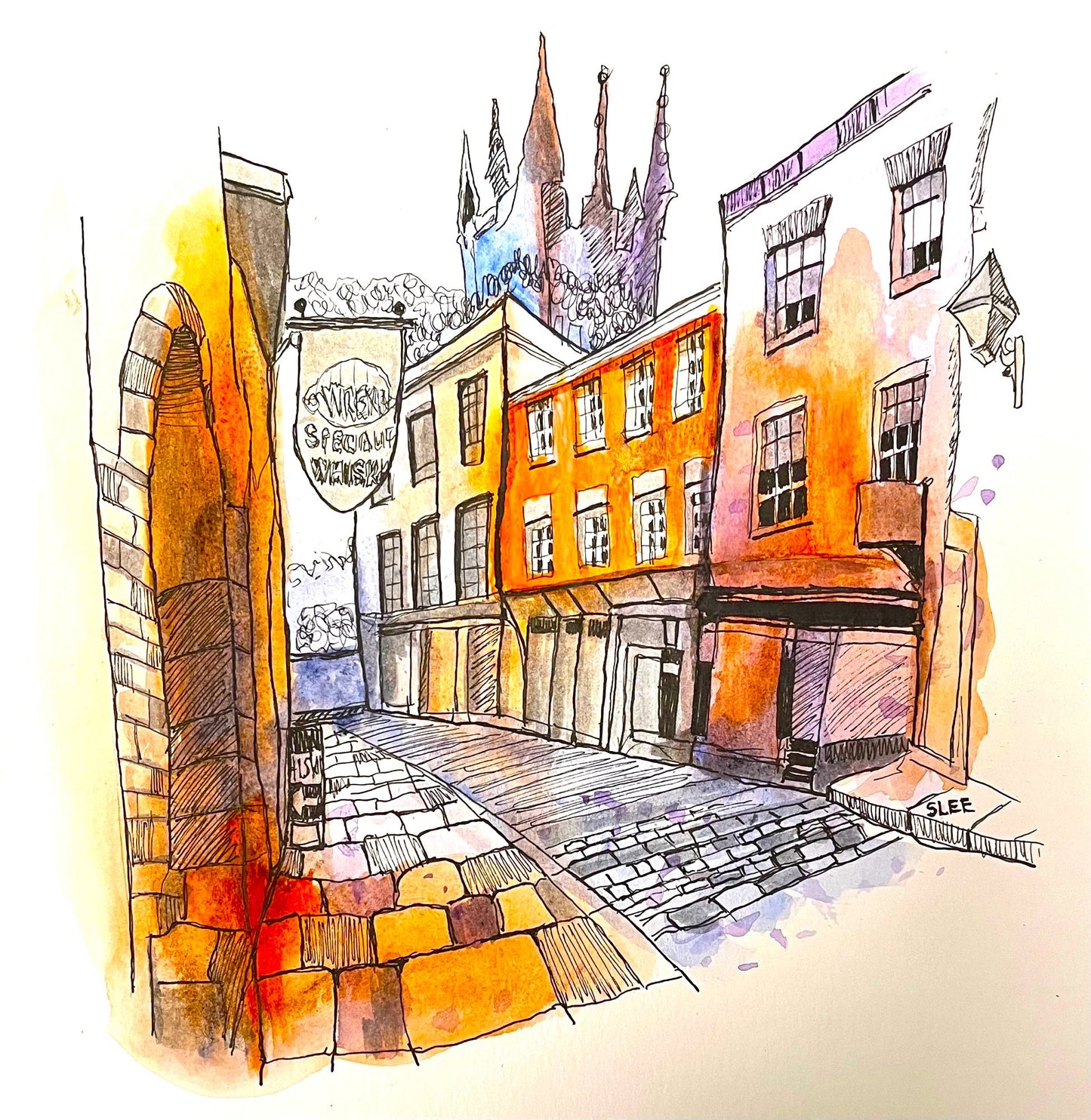 Wyle Cop, Watercolor