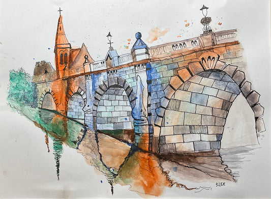 English Bridge, Watercolor