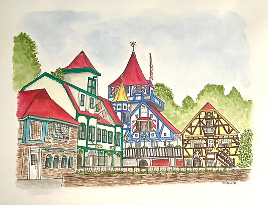 Helen, Georgia, Watercolor