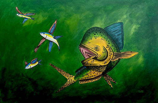 Mahi Chasing Bait