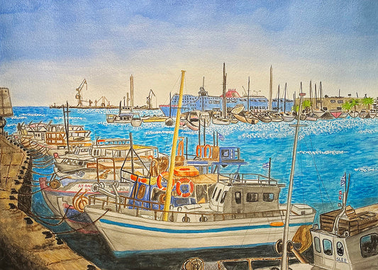 The Harbor, Watercolor