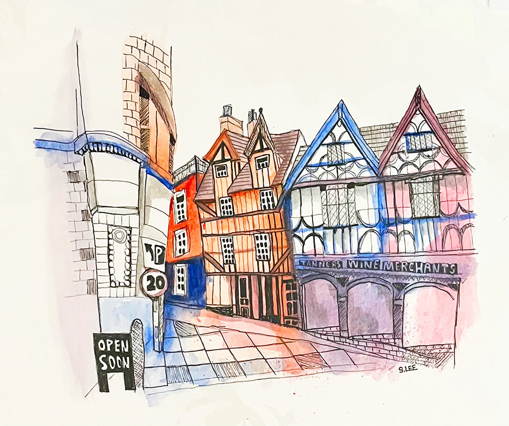 Tanner Wine Merchants, Watercolor