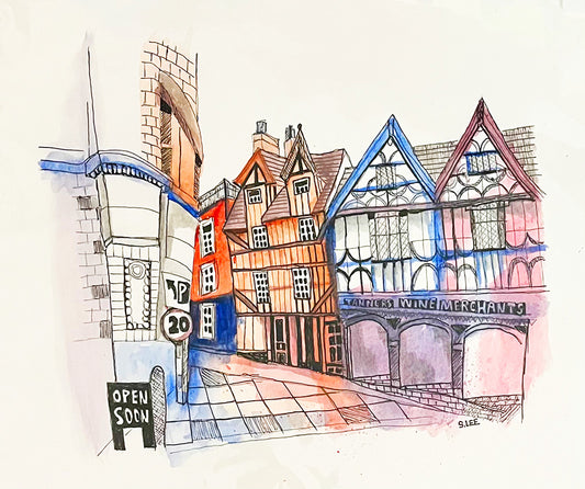 Tanner Wine Merchants, Watercolor