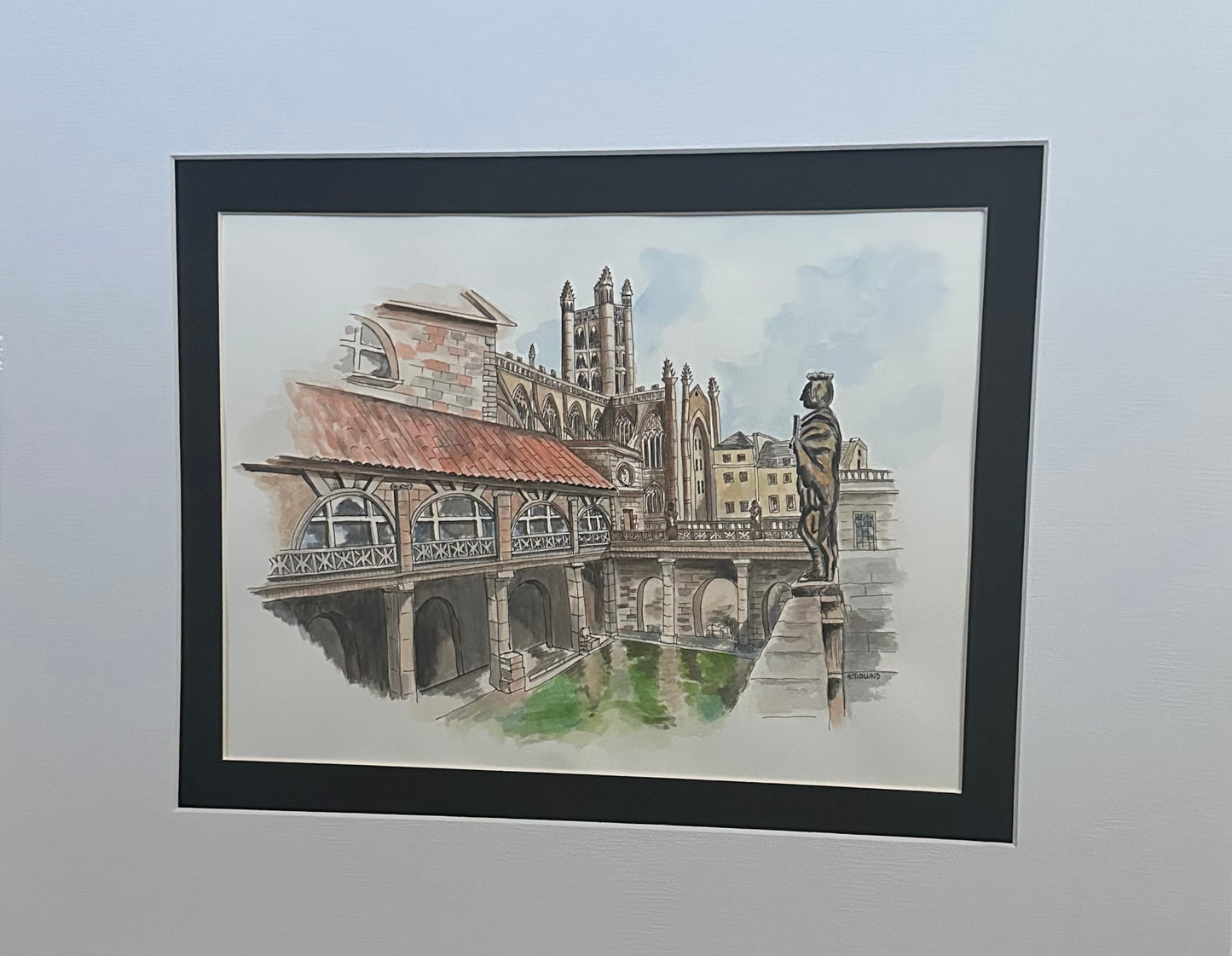 Roman Bath, Watercolor